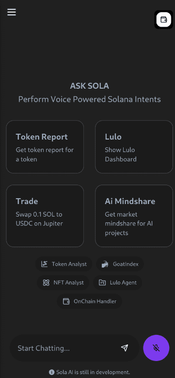 Mobile app interface